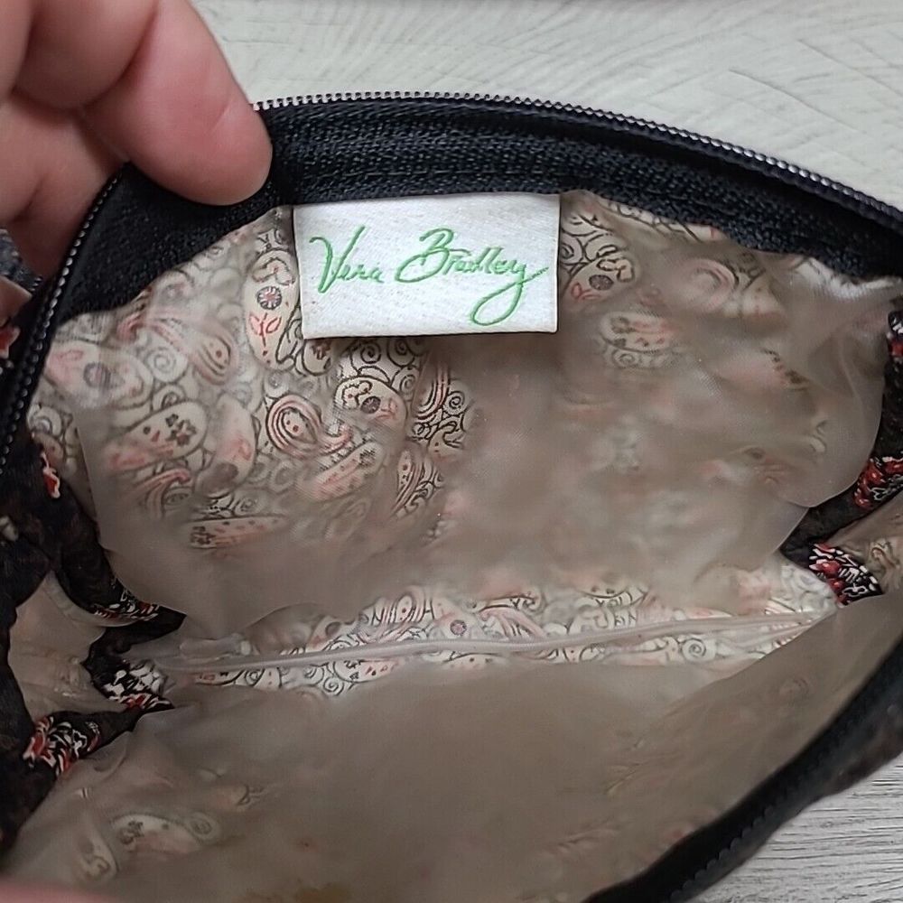 Vera Bradley Fall 2006 Houndstooth Brown Purse Bag Wallet Makeup Bag 3-piece - Picture 7 of 12